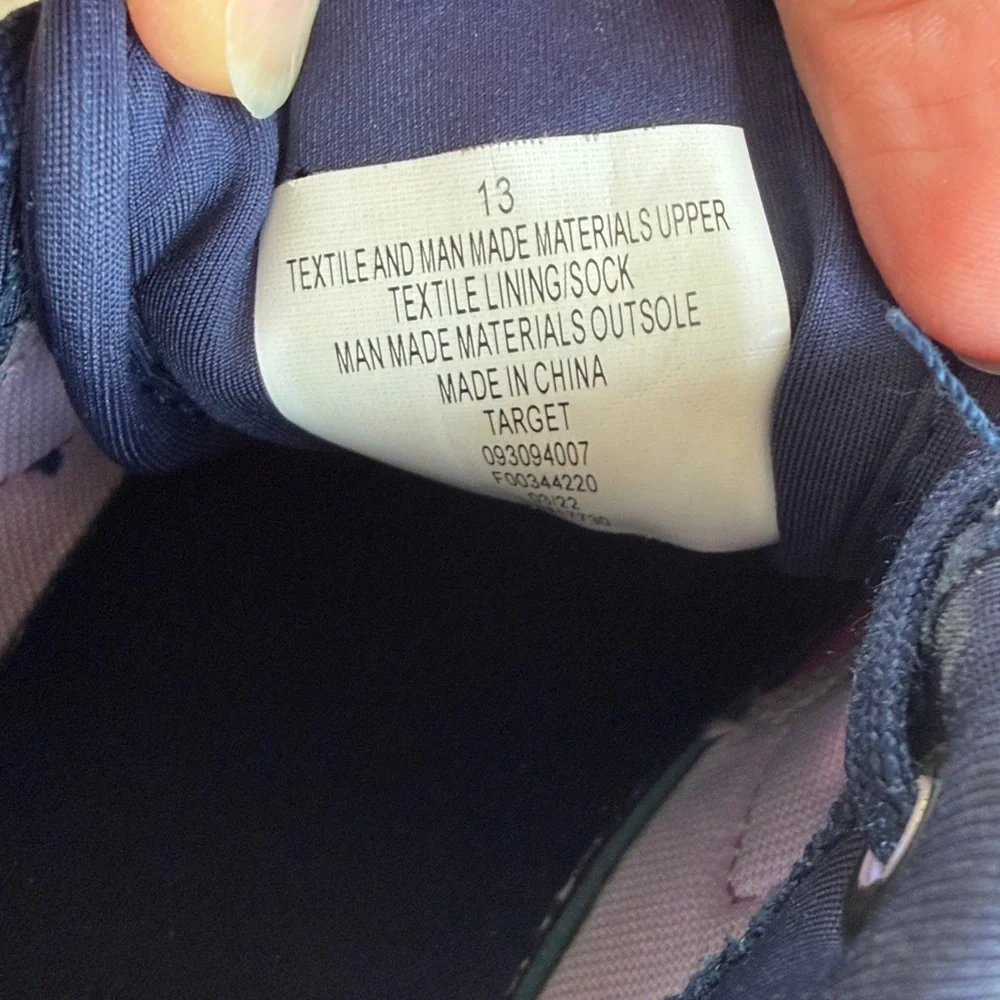 Target Navy and pink Sneakers girls size 13 - Picture 8 of 10